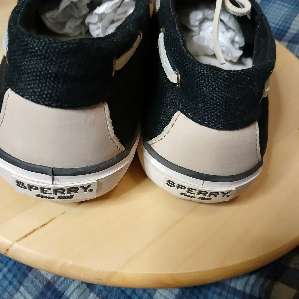 Sperry Men's Black Canvas Shoes Sz 11.5